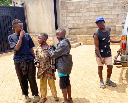Street children arrive at Homes of Promise
