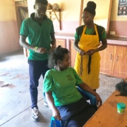 Another former street child now hairdressing