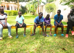 New street children talking at our charity
