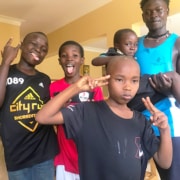 Our four Congolese refugee boys with Asaph