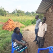 Donating building supplies for construction of a latrine