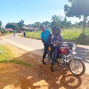 Our boys travelling by Boda