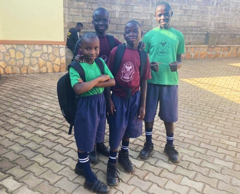 Street children from Kampala now at school