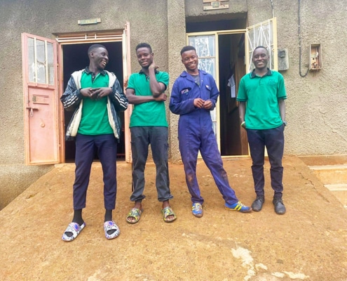Former street children now at college in Uganda