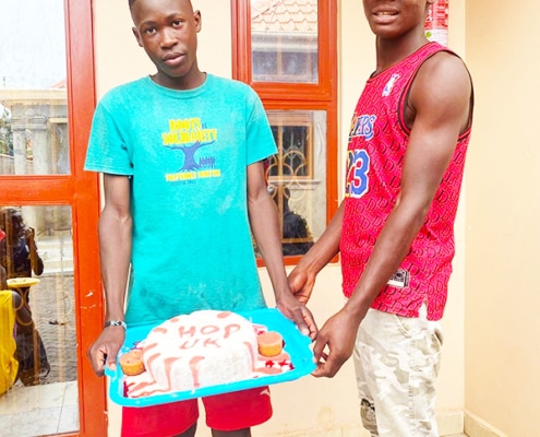 A former street boy now making cakes