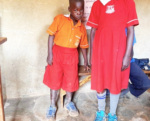 Two Ugandan school children