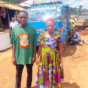 One of the former street children with his mother