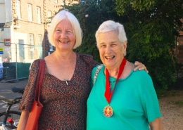 Jane with Sue Parks in Exeter