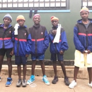 Five new homeless boys arrive at the charity in Uganda
