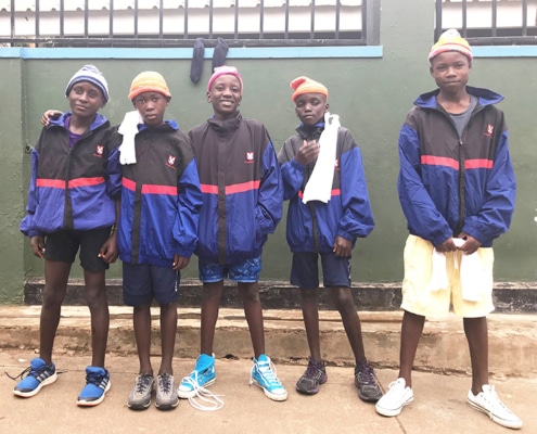 Five new homeless boys arrive at the charity in Uganda