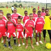 Former street children in their football team