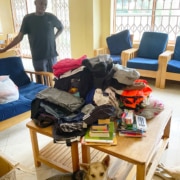 Donated clothes arrive from UK