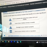 Jane at the Charity Commission webinar
