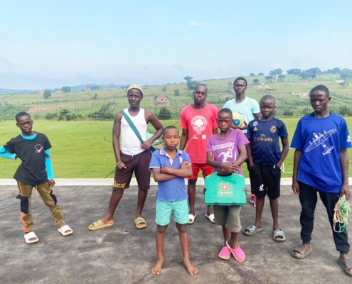 Former homeless children off to play football