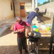 Boys at George's Place making chapatis