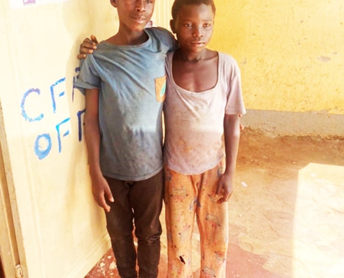 Two new homeless street children at the charity