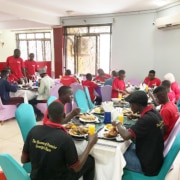 Christmas lunch at 2K restaurant in Kampala