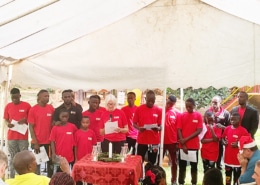 The Homes of Promise boys at church