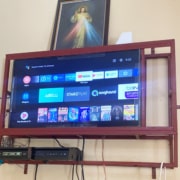 Donated TV in place
