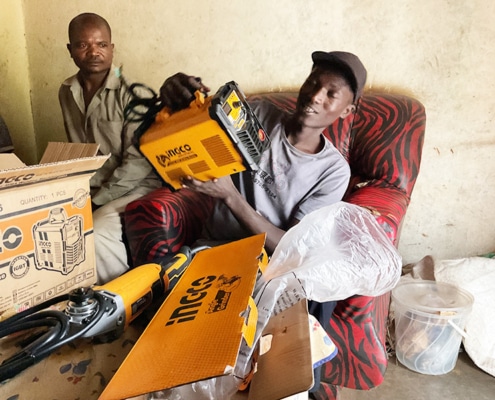 Donated electrical equipment delivered