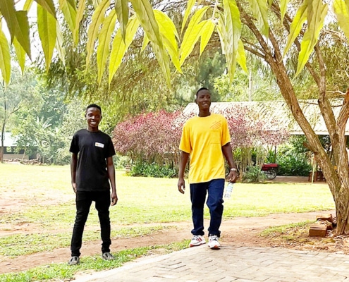 Former street boys starting catering courses at Connect Africa
