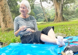 Jane unravelling the boy's kite