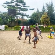 Former street children dancing at George's Place