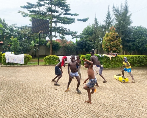 Former street children dancing at George's Place