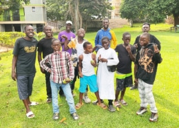 Boys from the charity after their swim