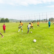Football training for the boys at Homes of Promise