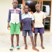 New street boys from Kampala arriving at the charity