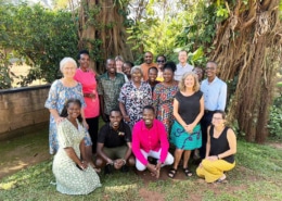 Workers from the charity at a Living Wisdom course