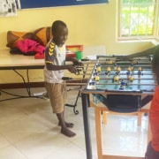 Table football for the boys at Homes of Promise