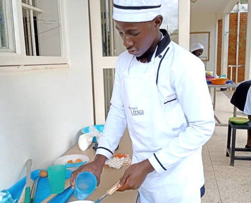 Cooking college for a former homeless boy