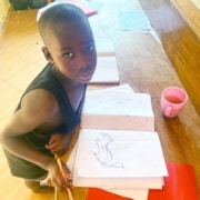 One of the new boys at the charity