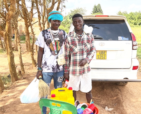 Two former street boys now at college