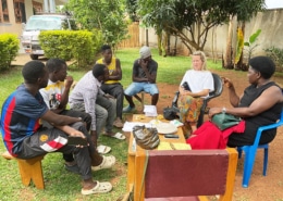 A social worker from the UK visiting the charity