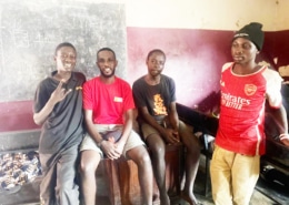 One of the charity workers with street boys in Uganda