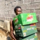 Carrying boxes at George's Place