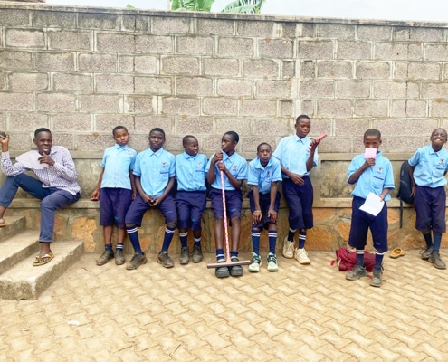 Boys at Homes of Promise charity in their school uniforms