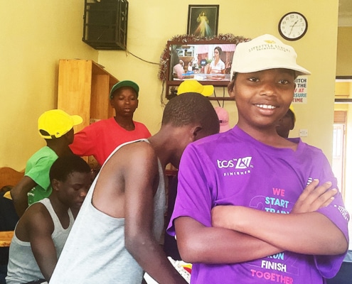 Jane returns to Uganda and distributes donations