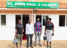 Four charity workers of Homes of Promise at St John Paul II Chapel