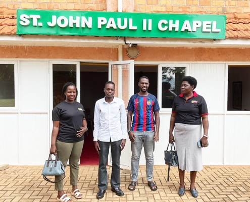 Four charity workers of Homes of Promise at St John Paul II Chapel