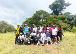 Jane and friends on a church hike near Entebbe