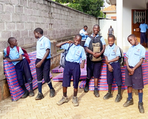 The boys at the charity home after school