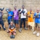 Donated sandals arrive for the boys at the charity